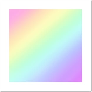 Pastel Rainbow Gradient Posters and Art
